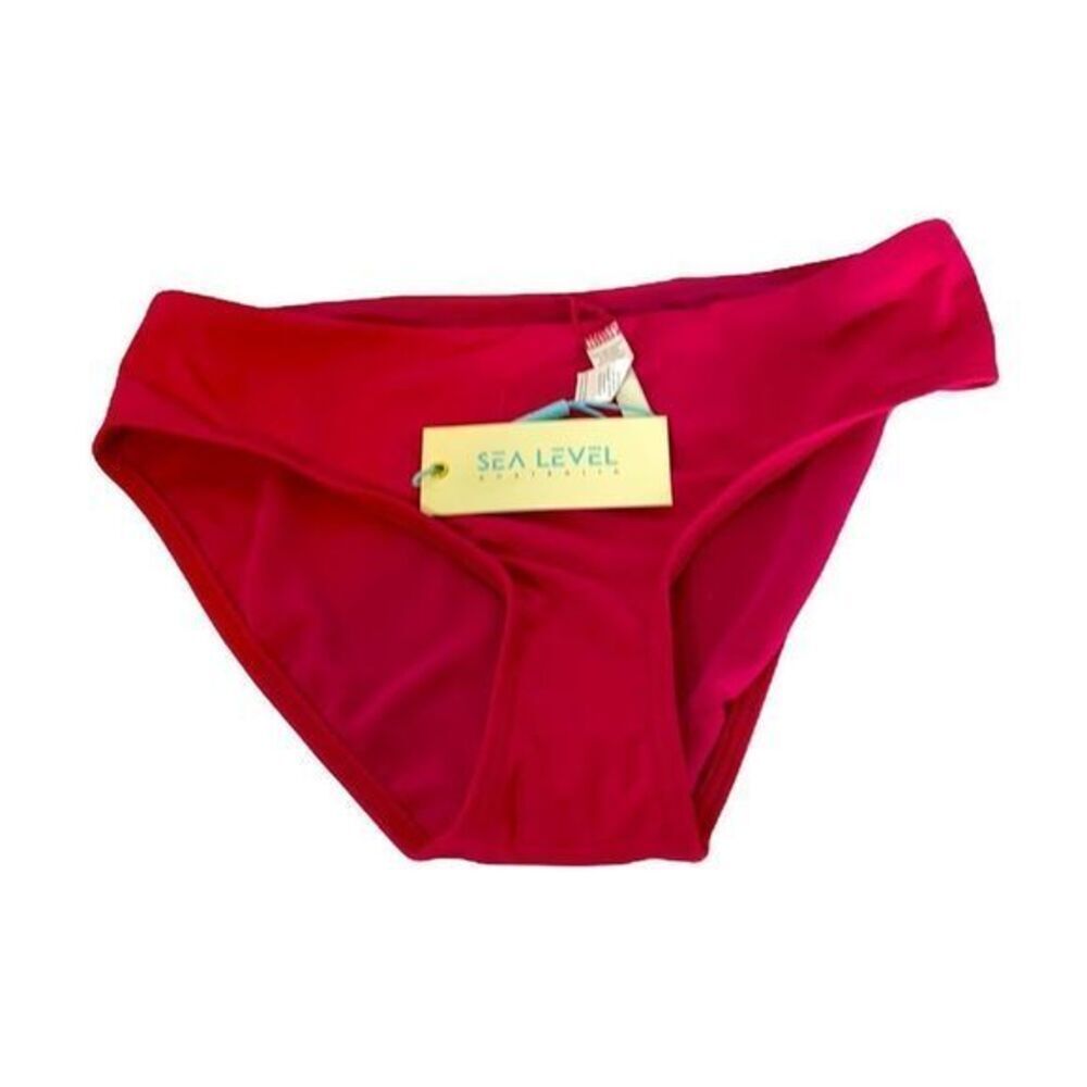 Sea Level Australia Mid Bikini Pant Bottoms US 4 Rose